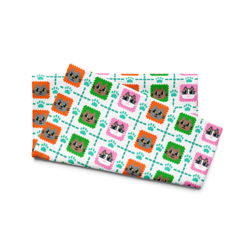 Kawaii Cat 3cats Hand towel