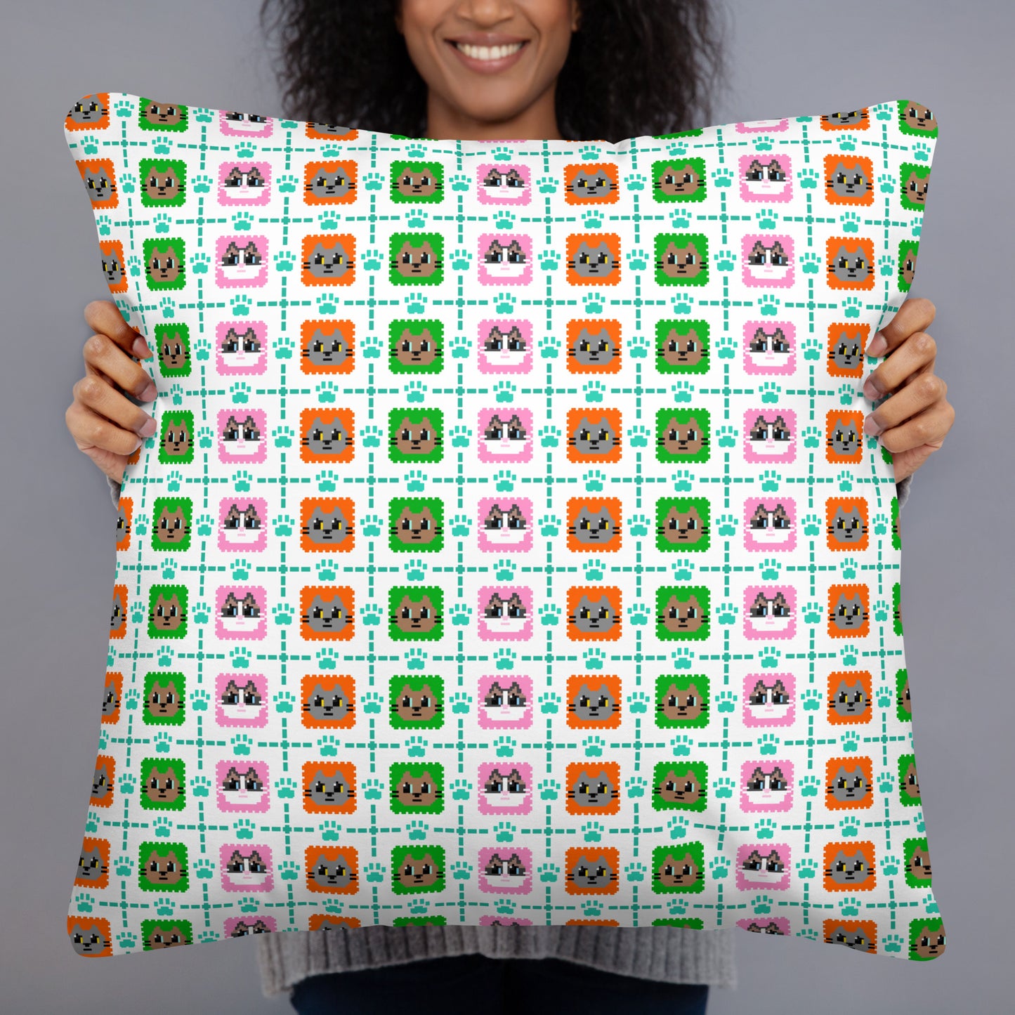 Kawaii Cat 3cats Basic Pillow