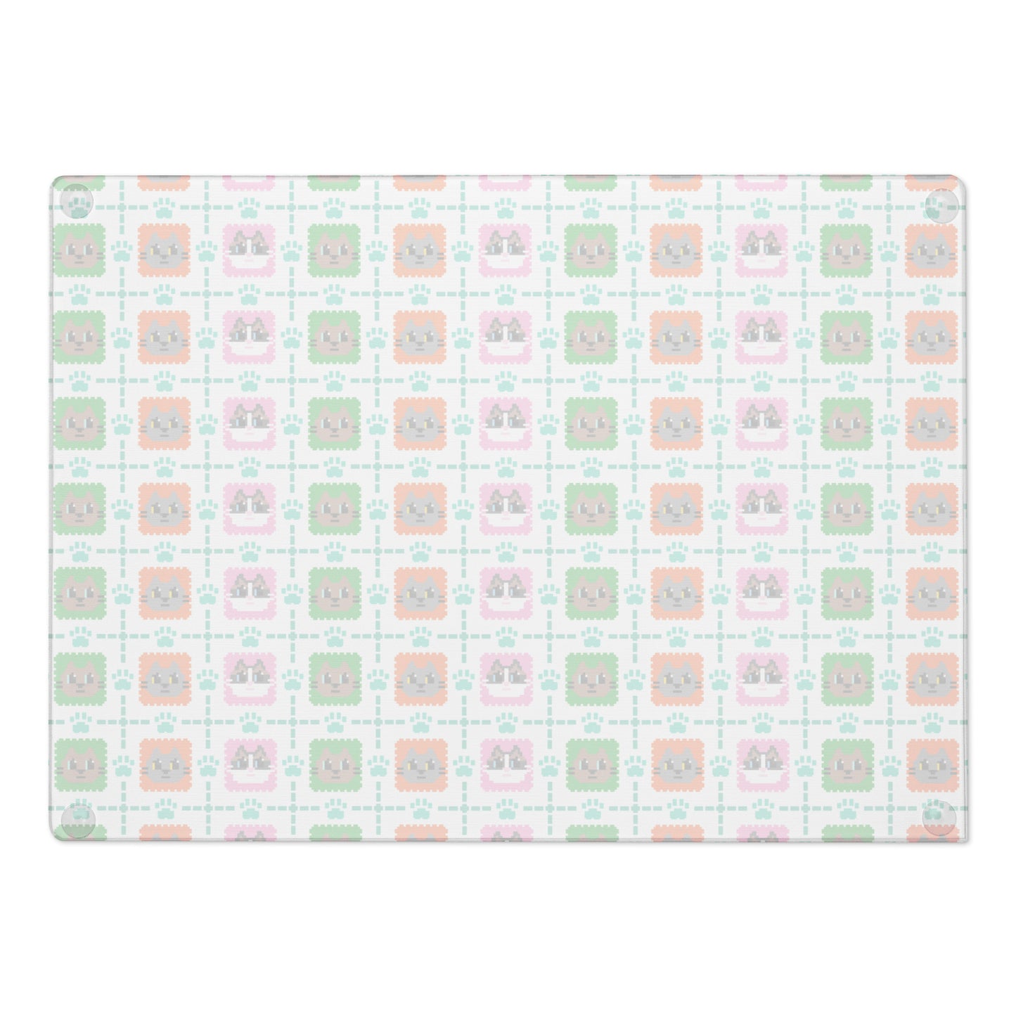 Kawaii Cat 3cats Glass cutting board : Japanese Design