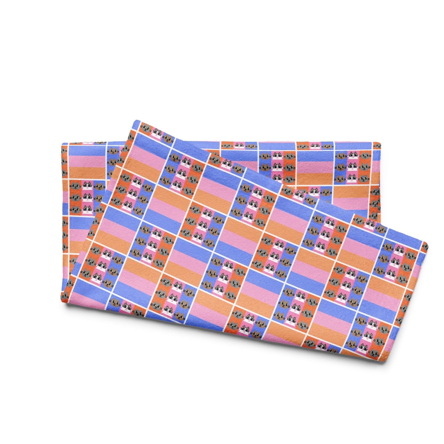 Kawaii Cat : Japanese Design 3cats Hand towel