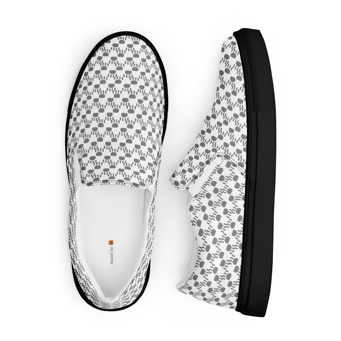 Kawaii Cat Men’s slip-on canvas shoes Paw pads and Claws