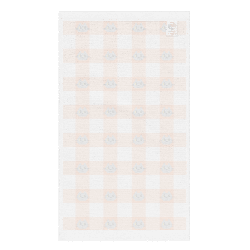 Kawaii Cat Checkered Hand towel Boddah