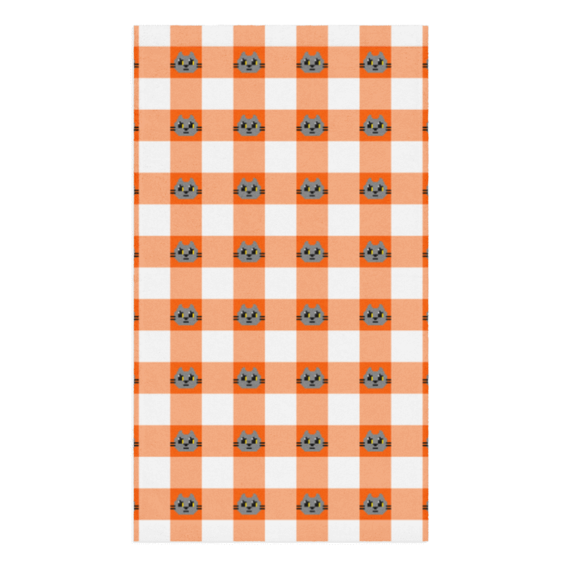 Kawaii Cat Checkered Hand towel Boddah