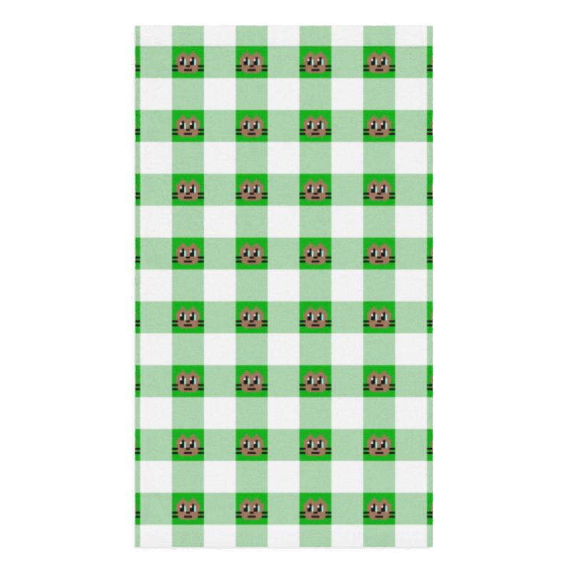 Kawaii Cat Checkered Hand towel Cotora