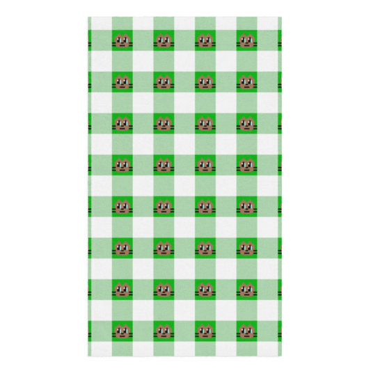 Kawaii Cat Checkered Hand towel Cotora