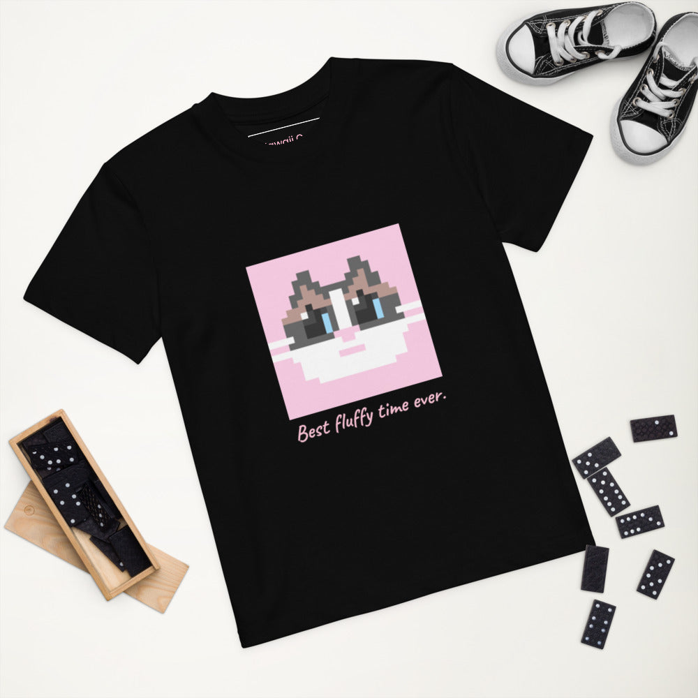 Kawaii Cat Organic cotton kids t-shirt Frill
