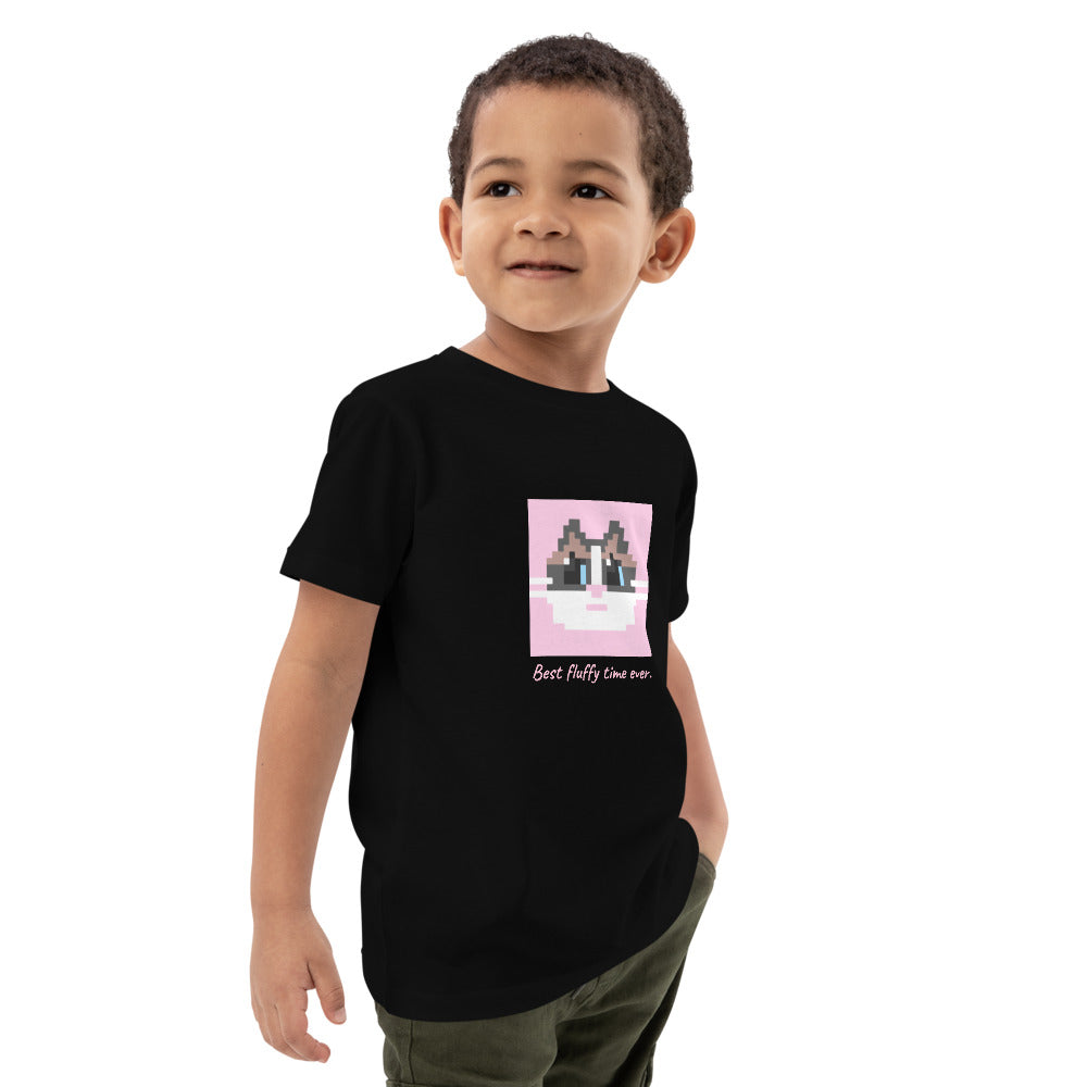 Kawaii Cat Organic cotton kids t-shirt Frill
