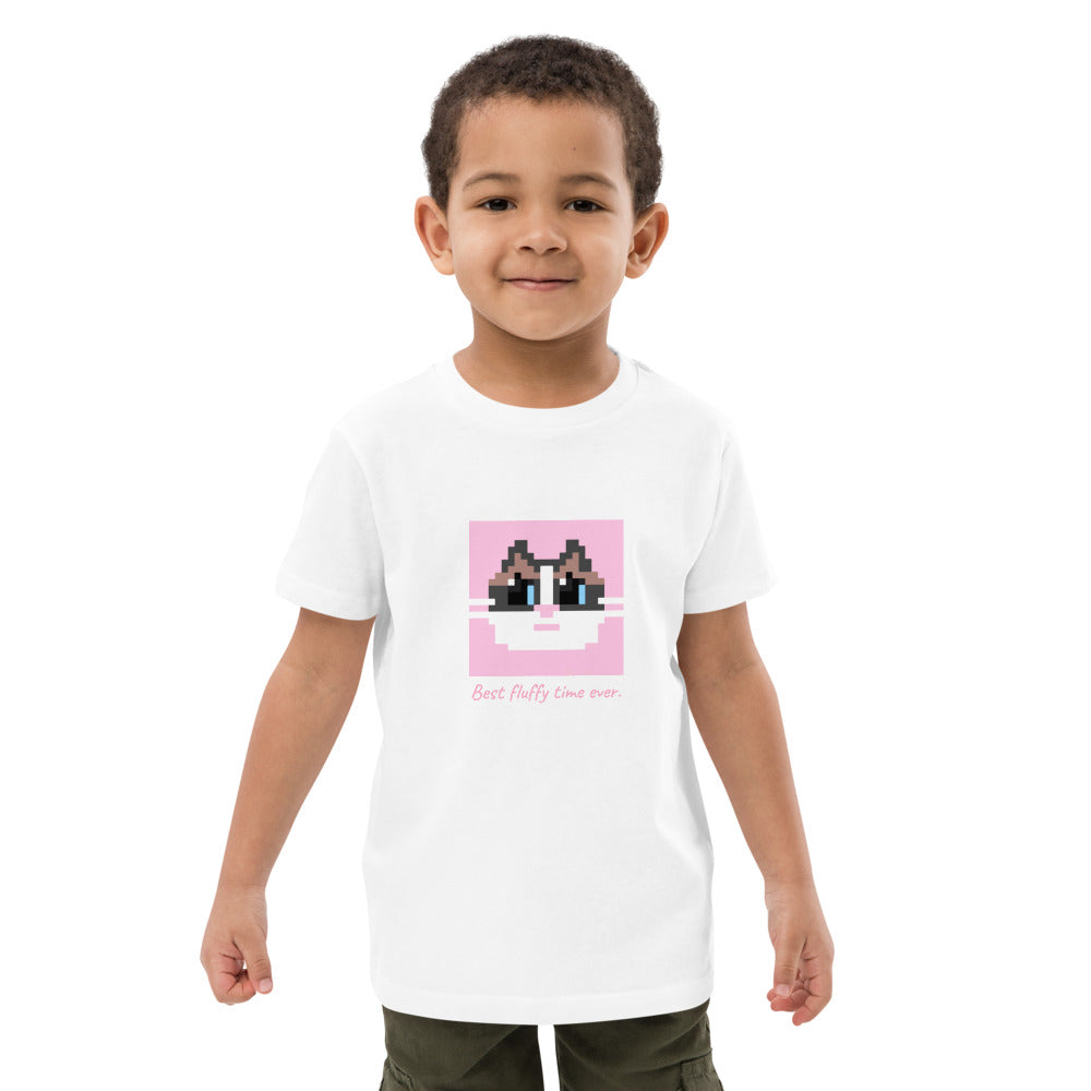 Kawaii Cat Organic cotton kids t-shirt Frill