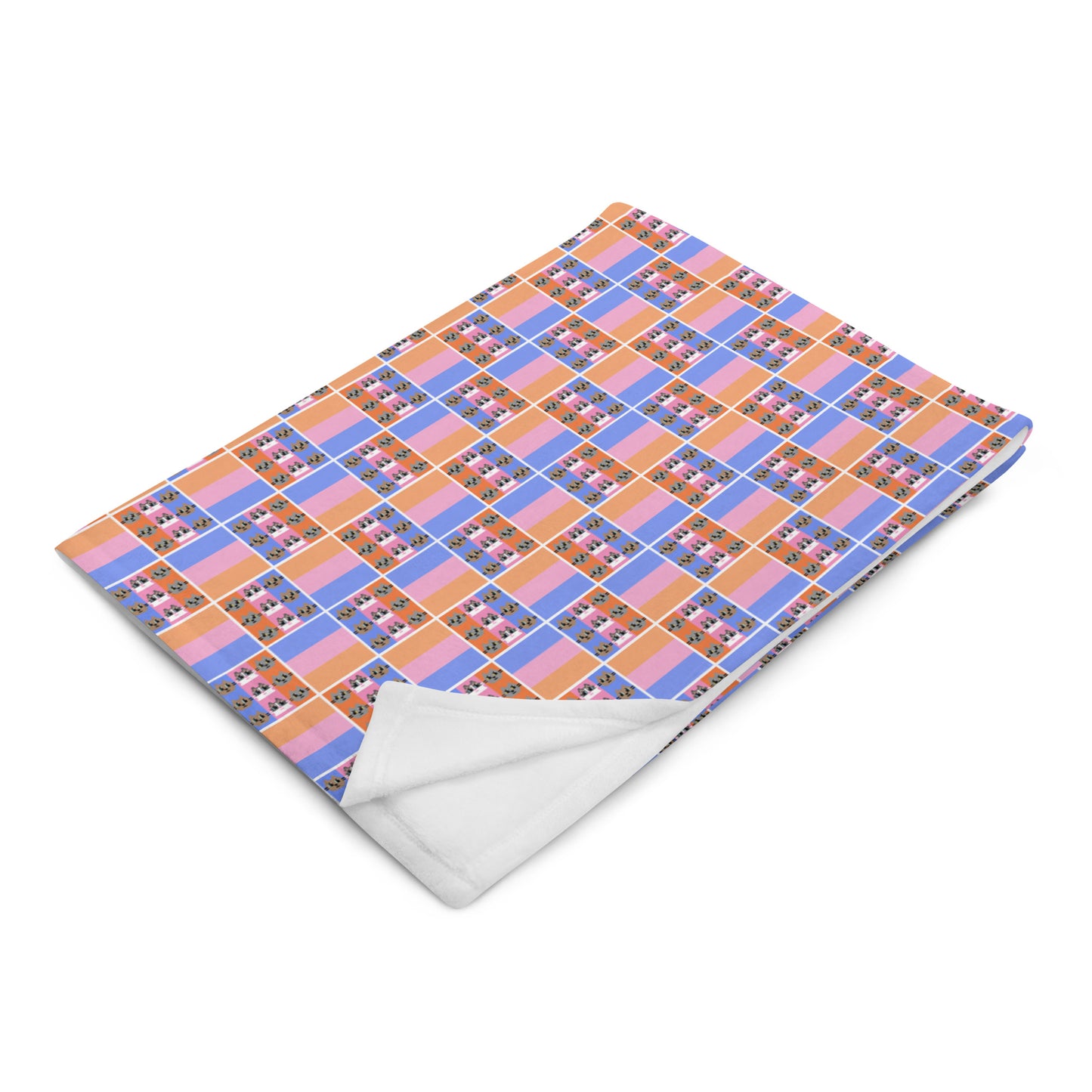 Kawaii Cat : Japanese Design 3cats Throw Blanket