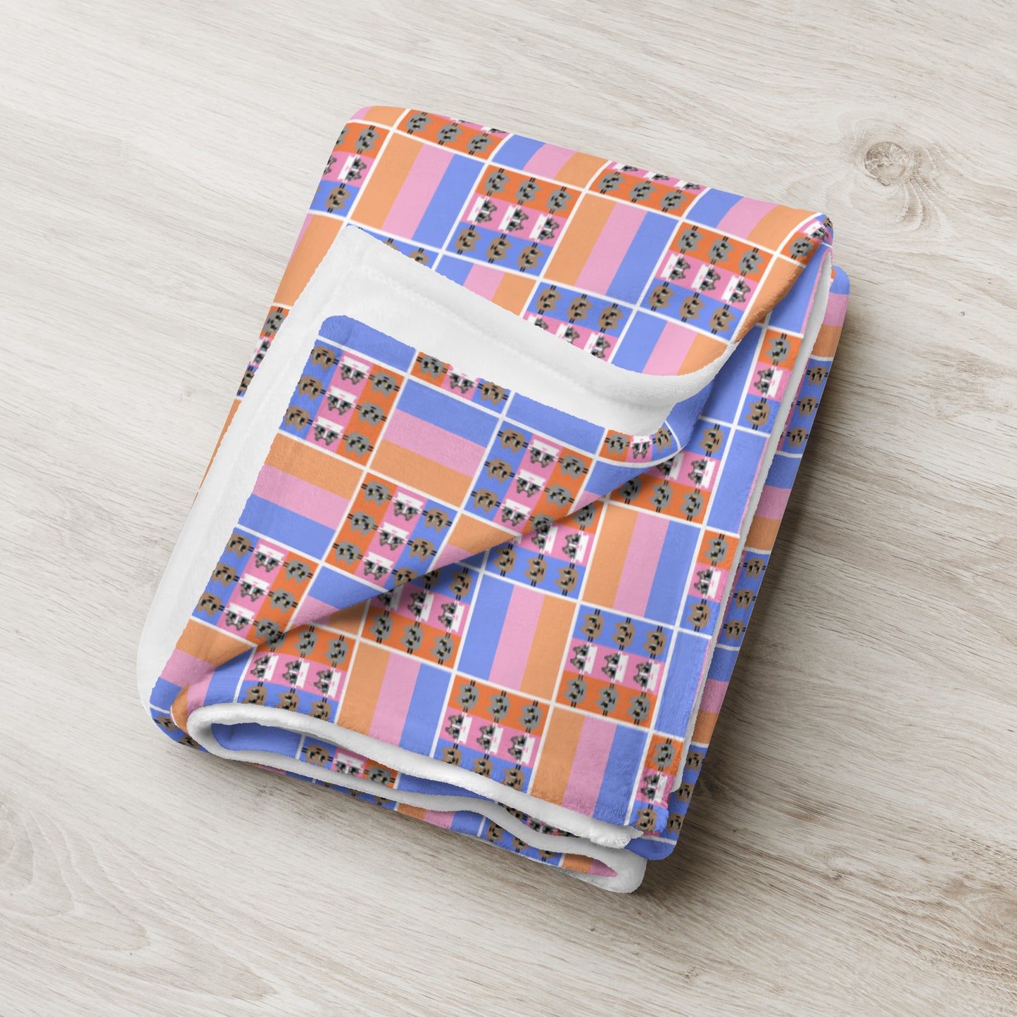 Kawaii Cat : Japanese Design 3cats Throw Blanket