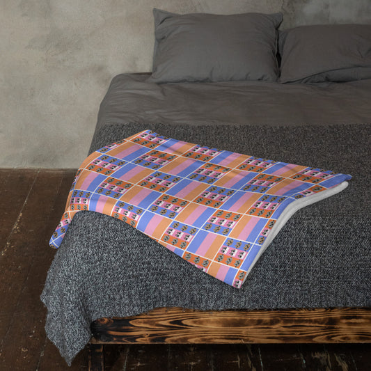 Kawaii Cat : Japanese Design 3cats Throw Blanket