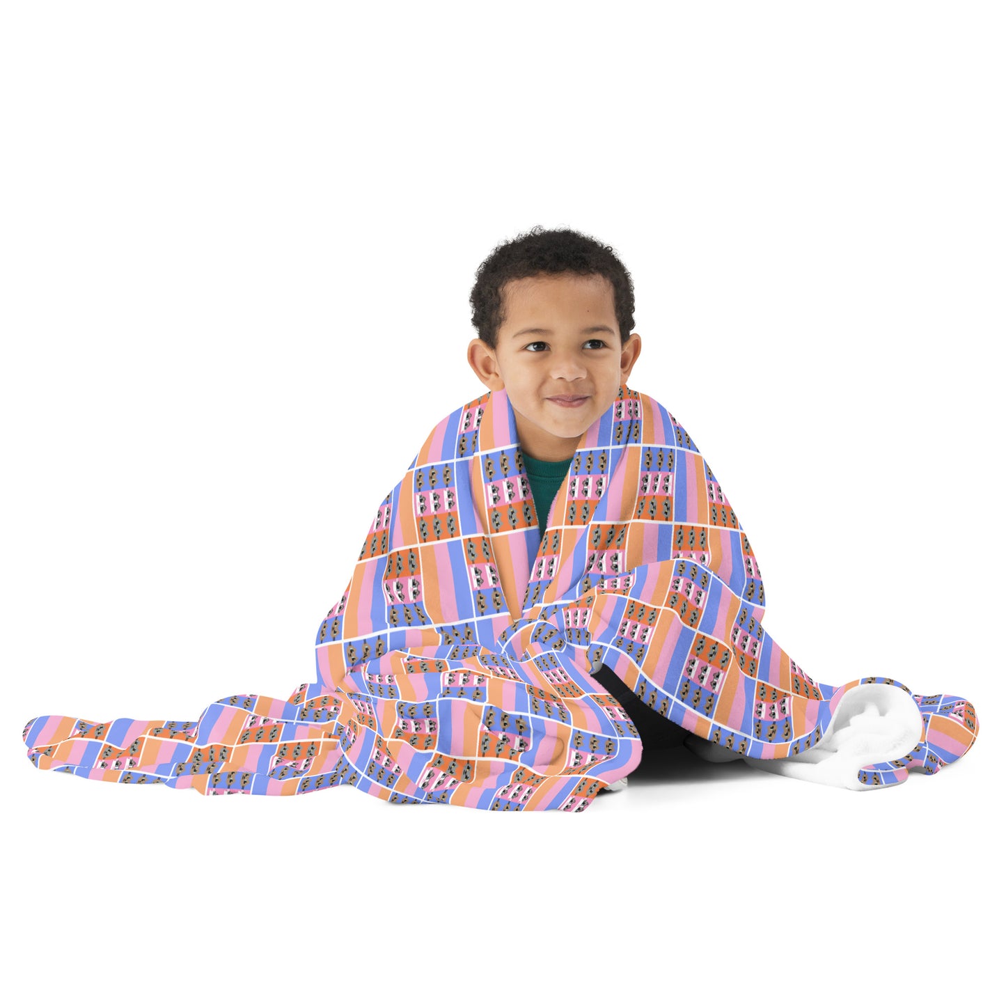 Kawaii Cat : Japanese Design 3cats Throw Blanket
