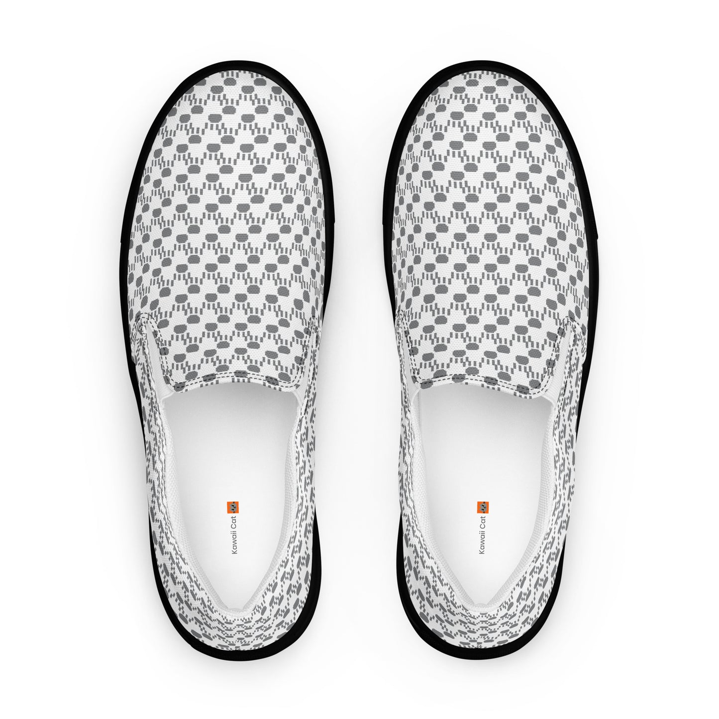 Kawaii Cat Women’s slip-on canvas shoes Paw pads and Claws