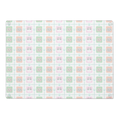 Kawaii Cat 3cats Glass cutting board : Japanese Design
