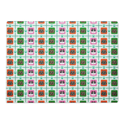 Kawaii Cat 3cats Glass cutting board : Japanese Design