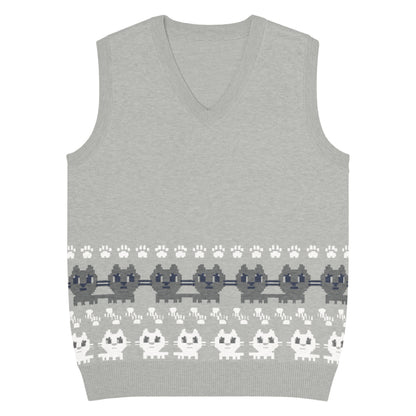 Kawaii Cat Knit V-neck vest Kyoro Kyoro