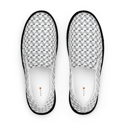 Kawaii Cat Men’s slip-on canvas shoes Paw pads and Claws