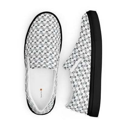 Kawaii Cat Men’s slip-on canvas shoes Paw pads and Claws