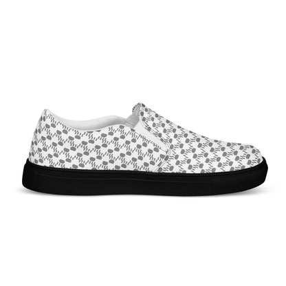 Kawaii Cat Men’s slip-on canvas shoes Paw pads and Claws