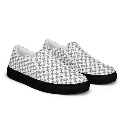 Kawaii Cat Men’s slip-on canvas shoes Paw pads and Claws