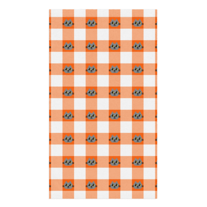 Kawaii Cat Checkered Hand towel Boddah