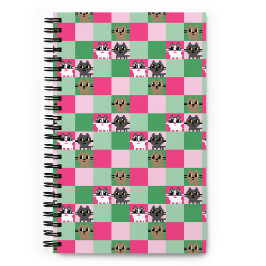 Kawaii Cat Spiral notebook 3cats