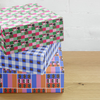 Kawaii Cat Set of 3 Wrapping Paper Sheets