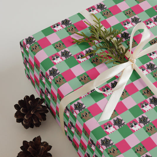 Kawaii Cat Set of 3 Wrapping Paper Sheets